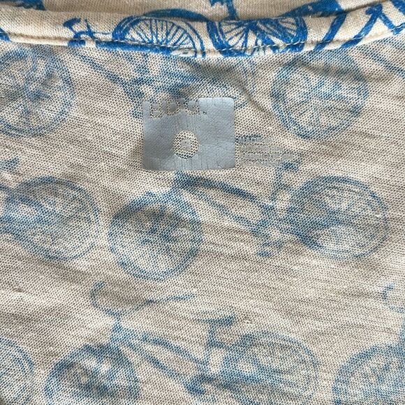 Urban Outfitters BDG Soft Thin Short Sleeve T-Shirt Bicycle Pattern Blue Small - Picture 4 of 7